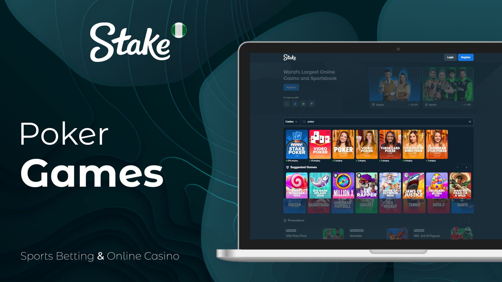 Stake Nigeria Poker online card game is the most popular choice among players on the platform in the category